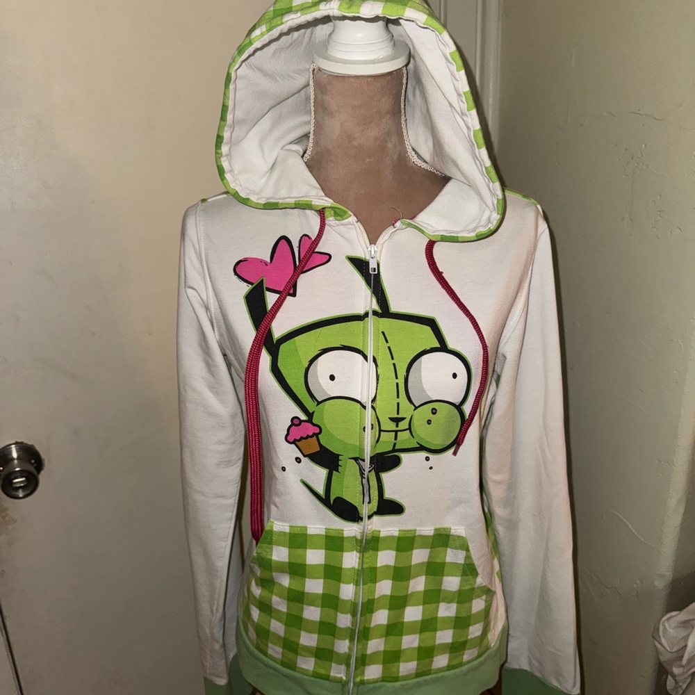 Invader Zim mighty fine rare vintage Gir cupcake hoodie
